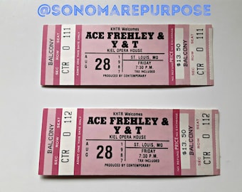 Lot of 2 Ace Frehley / Y&T UNUSED 1987 Concert Ticket Kiel Opera House ST Louis, MO, Rock n Roll, Unused Concert Ticket 1980's, Vintage Rock
