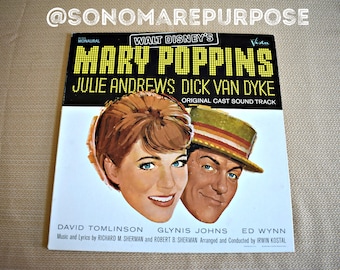 Walt Disney's Mary Poppins Movie Soundtrack Vinyl Record LP BV-4026 Vista 1964, Vintage Record, Childrens Record, Kids Record, Walt Disney