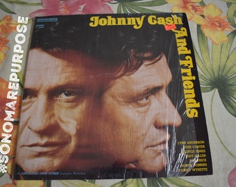 Vintage Johnny Cash – Johnny Cash And Friends Vinyl LP Record 1972, C 10777, Vinyl Vintage Rare Album Record,Soft Rock Record,Country Record