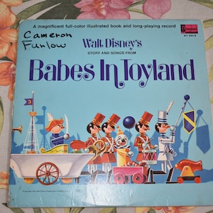 Walt Disney's Babes in Toyland Story and Songs  Vinyl Record ST 3913 Vintage 1961, Vintage Record, Children's Record, Kids Record,