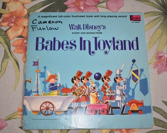 Walt Disney's Babes in Toyland Story and Songs  Vinyl Record ST 3913 Vintage 1961, Vintage Record, Children's Record, Kids Record,