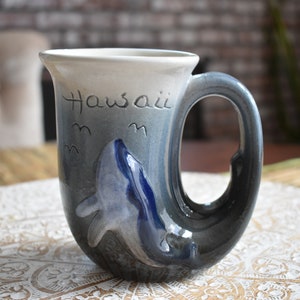 Vintage K&S Hawaiian Creations Stoneware Hawaii / Whale Coffee Mug, Tiki Mug, Tiki Culture, Tiki Time, Tiki Party, Hawaii Mug, Hawaiian Mug