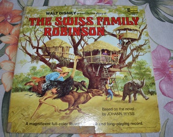 Walt Disney's Story Of Swiss Family Robinson vinyl record ST 3977 , Vintage Record, Children's Record, Kids Record, Disneyland