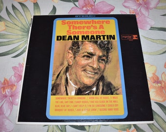 Dean Martin Somewhere There's A Someone Vinyl 33 LP Pop Music Vintage Vinyl Record Album Stereo 1966,Dean Martin,Rat Pack Music,RS-6201,Dean