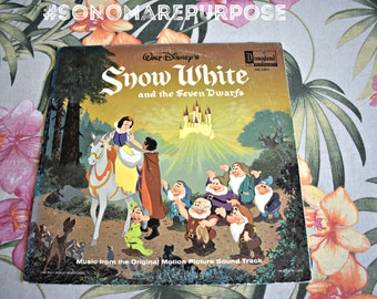 Walt Disney's Snow White And The Seven Dwarfs Story Songs Record LP 1201, Vintage 1963 Vinyl Record, Childrens Record, Kid Record,Vintage