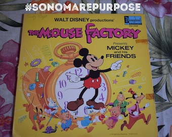 Walt Disney Productions' The Mouse Factory Presents Mickey And His Friends DQ-1342, Vintage Record, Childrens Record, Kids Record