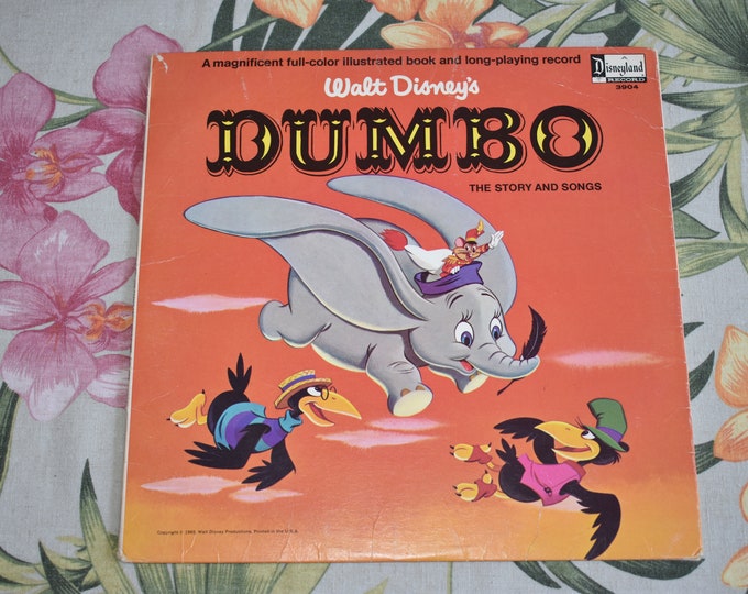 Walt Disney's Dumbo (The Story And Songs) Vinyl Record ST 3904, Children's Record, Kids Record, Walt Disney Mickey Mouse