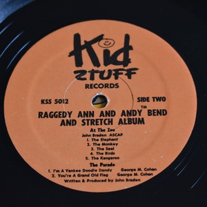 Vintage 1981 Raggedy Ann & Andy Bend and Stretch Vinyl Record Album ...