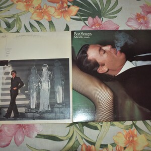 Lot of 2 Vintage Boz Skaggs Vinyl Record Albums, Boz Skaggs Vinyl Records FC 36106 / JC 34729, Middle Man & Down two then left, Boz Skaggs