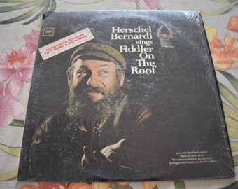 Vintage Herschel Bernardi – Herschel Bernardi Sings Fiddler On The Roof OS 3010, Broadway Score, Vintage Vinyl Record LP, Fiddler on Roof