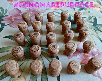 Champagne Corks For Crafts, Lot of 25 Sonoma County Champagne Corks / Misc Corks, Sonoma County Wineries,ReCycled Corks,Do It Yourself Corks