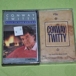 Vintage lot of 2 Conway Twitty Country Music Cassette Tapes, Still in your dreams, The Warner Bros. Years