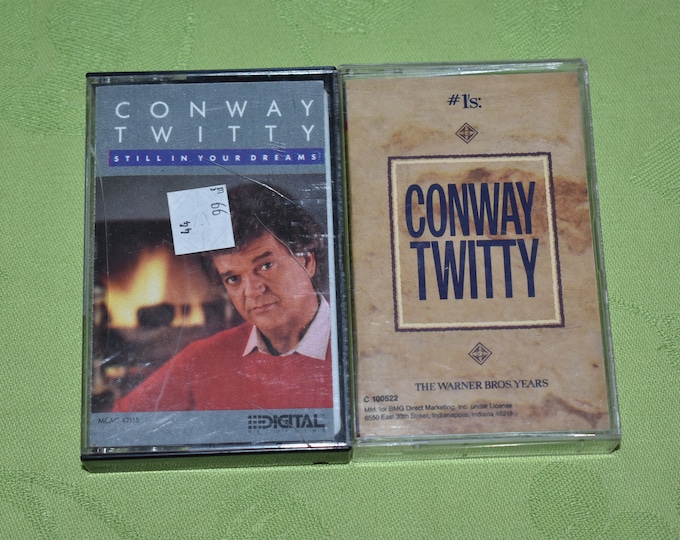 Vintage lot of 2 Conway Twitty Country Music Cassette Tapes, Still in your dreams, The Warner Bros. Years