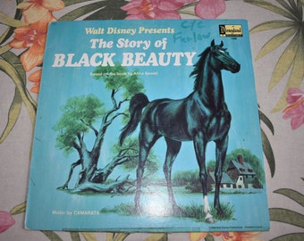 Walt Disney Presents The Story And Songs Of Black Beauty  Vinyl Record LP ST 1338 Vintage 1966, Vintage Record, Childrens Record Kids Record