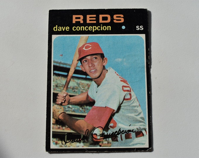 1971 Topps Dave Concepcion #14 Rookie Cincinnati Reds Baseball Card, Major League Baseball,Sports Trading Card,Trading Cards,Cincinnati Reds