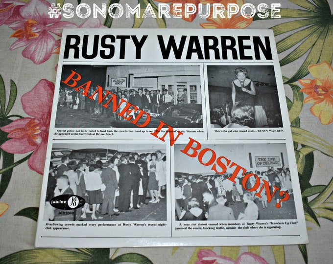 Vintage Rusty Warren Banned In Boston? 1963 Vinyl Record Jubilee JGM 2049 Near Mint Record, Rusty Warren Comedy Record, Rusty Warren Comedy