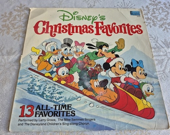 Walt Disney's Disney's Christmas Favorites Vinyl Record LP ST 2506 Vintage 1979, Vintage Record, Childrens Record, Kids Record, Kids Music