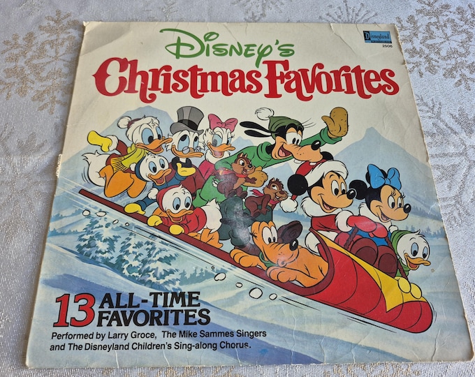 Walt Disney's Disney's Christmas Favorites Vinyl Record LP ST 2506 Vintage 1979, Vintage Record, Childrens Record, Kids Record, Kids Music