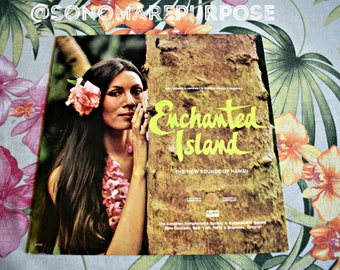 Enchanted Island 1973 Vintage Vinyl Record LP Album The Longines Symphonette, RARE Vintage Record,Vintage Hawaii,Hawaiian, Hawaii, Pineapple