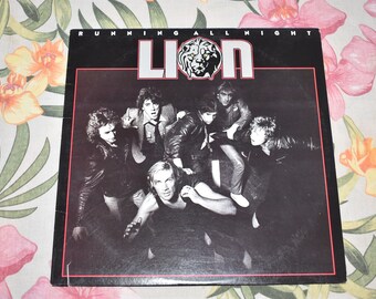 Vintage 1980 Lion – Running All Night Vinyl Record SP-4755, Lion Rock and Roll, New Wave, Lion Rock and Roll Music