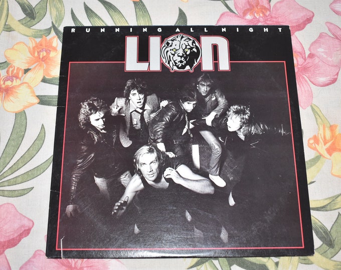 Vintage 1980 Lion – Running All Night Vinyl Record SP-4755, Lion Rock and Roll, New Wave, Lion Rock and Roll Music