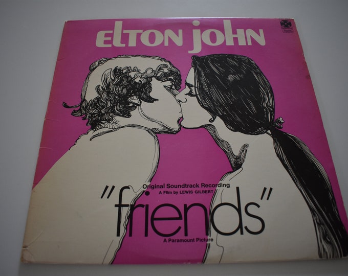 Elton John Friends Original Soundtrack Recording Vintage 1971 Vinyl Record Album, Elton John Music, Elton John Rock And Roll