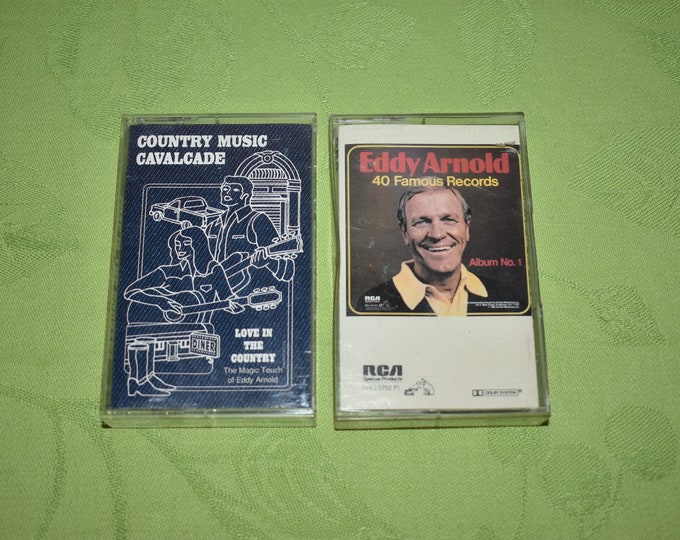 Vintage lot of 2 Eddy Arnold Country Music Cassette Tapes,