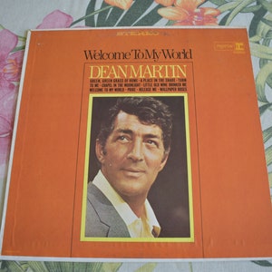 Dean Martin Welcome To My World 33 LP Pop Music Vintage Vinyl Record Album Stereo 1967, Dean Martin, Rat Pack Music, Dean Martin Music