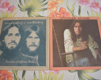 Dan Fogelberg Vintage Vinyl Rare Albums 1970's, Rock Record, Rock and Roll Vinyl Record, Souvenirs & Twin Brothers from a Different Mother