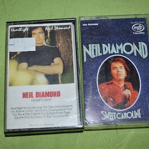 Vintage lot of 2 Neil Diamond Country Music Cassette Tapes,