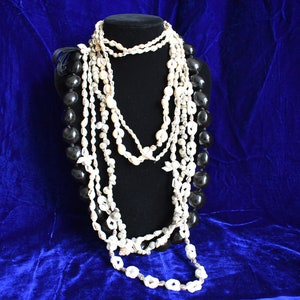 Misc Lot of Vintage Polynesian Sea Shell Necklaces, Vintage Handmade Necklace, Tiki Necklace,Shell Necklace,Vintage Sea Shells,Tiki Necklace