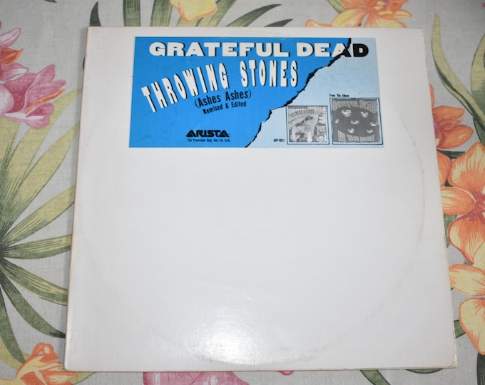 Vintage 1987 PROMO The Grateful Dead – Throwing Stones (Ashes Ashes) / Throwing Stones (Ashes Ashes) Remixed & Edited Vinyl Record, ADP-9657