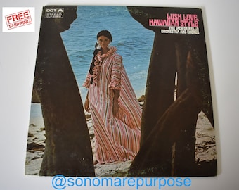 Vintage Original Hawaiian Vinyl PROMO Record Album, Jack De Mello Lush Love Hawaiian Style, RARE Vintage Record, Vintage Hawaii, Hawaiian