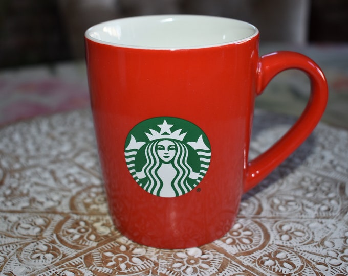 Starbucks Christmas Red Green Mermaid Holiday Coffee Tea Mug 10oz, Starbucks Retro Coffee Mug, Starbucks Label, Coffee, Starbucks, Mermaid