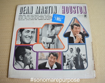 Dean Martin Houston Vinyl 33 LP Pop Music Vintage Vinyl Record Album Stereo 1965, Dean Martin, Rat Pack Music, Reprise Records, I will