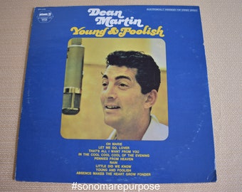 Dean Martin Young & Foolish Vinyl 33 LP Pop Music Vintage Vinyl Record Album Stereo 1969, Dean Martin, Rat Pack Music, Pickwick Records