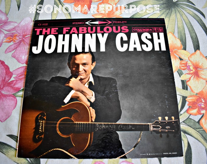 Johnny Cash The Fabulous 1958 LP Columbia 8122 Vintage Vinyl Record VG+ to NM Vintage Rare Album Record, Soft Rock Record, Country Record