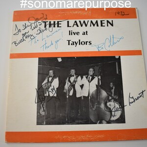 The Lawmen Live at Taylors Autographed Vinyl 5341 NR2099 Rare LP Album Vintage Record, Colorado 1960s 1970s, Live at Taylors, Country Music