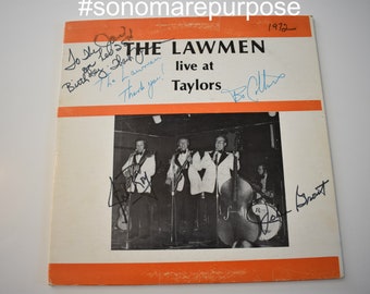 The Lawmen Live at Taylors Autographed Vinyl 5341 NR2099 Rare LP Album Vintage Record, Colorado 1960s 1970s, Live at Taylors, Country Music