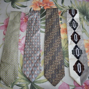 Lot of Italian Designer Silk Men's Neck Ties, Silk Mens Neck
