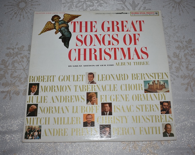 Vintage 1963 The Great Songs Of Christmas (By Great Artists Of Our Time) Album Three CSP 117, Christmas Holiday Music, Holiday Music,