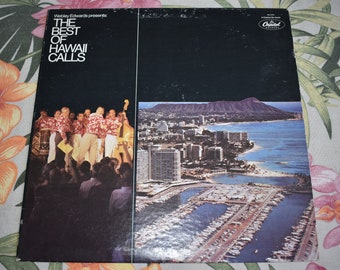 Vintage Webley Edwards Presents Hawaii Calls – The Best Of Hawaii, RARE Vintage Record, Hawaii, Hawaiian Vinyl Record Tiki Style Album