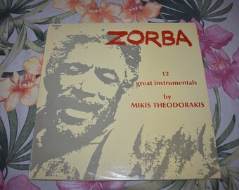 Mikis Theodorakis - Zorba - 12 Great Instrumentals By Mikis Theodorakis LP Vinyl Record Album, 22069 Vintage 1980 Vinyl Record Album