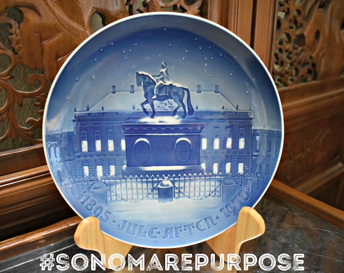 Amalienborg The Royal Palace 1895 Jule Aften 1970 Christmas Plate Denmark Vintage Collectible Plate,B & G Bing Grondahl Copenhagen Porcelain