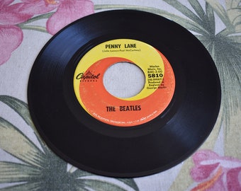 Vintage 1967, THE BEATLES Penny Lane / Strawberry Fields Forever CAPITOL 5810 Rock and Roll, The Beatles 1960's Single 45 rpm