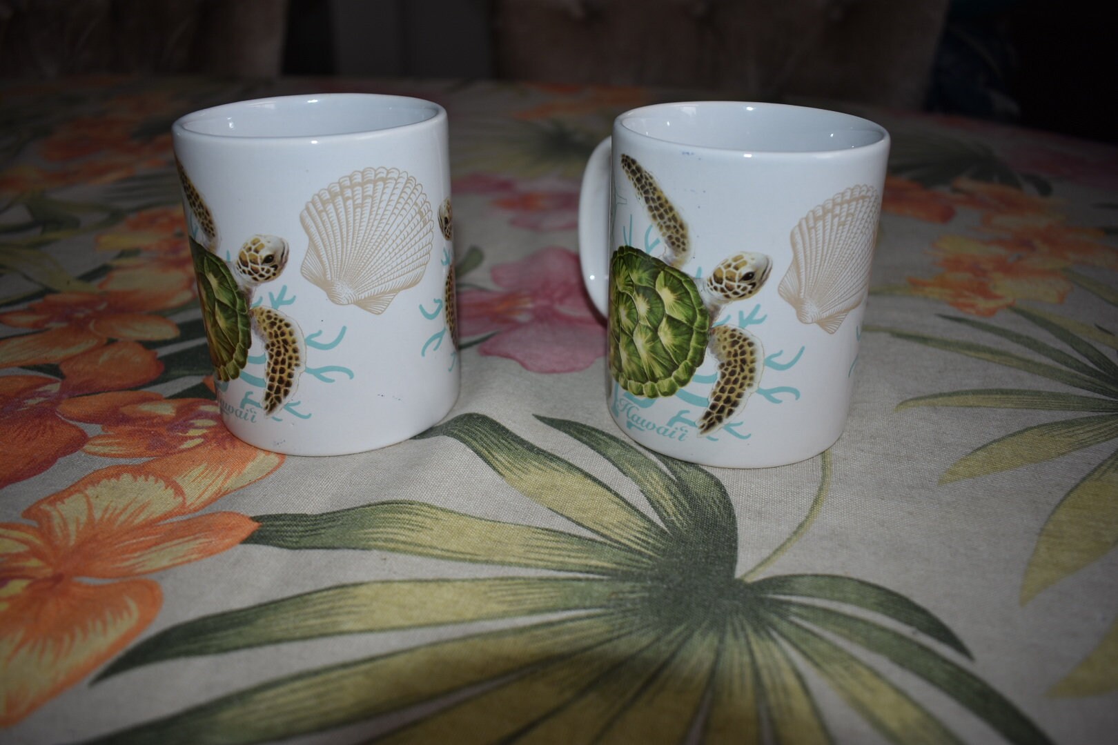 Lot of 2 ABC store of Hawaii Sea Turtle Coffee Mug Cup,Excellent Used  Shape! Hawaiian Islands,Vintage Hawaii,ABC Store Coffee Mug,Hawaii Mug