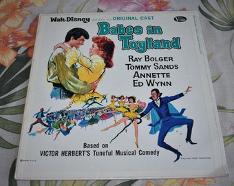 Vintage Walt Disney's Original Cast Babes in Toyland Vinyl Record BV-4022 Vintage 1961, Vintage Record, Children's Record, Kids Record,