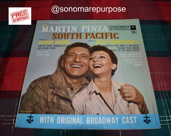 Vintage Original Hawaiian Vinyl Record Album,Rodgers & Hammerstein's South Pacific Broadway Cast,RARE Vintage Record,Vintage Hawaii,Hawaiia