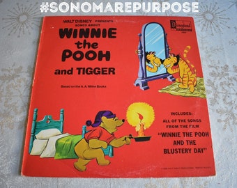 Walt Disney's Story and Songs Of Winnie The Pooh And Tigger Vinyl Record LP DQ 1317 Vintage 1968, Vintage Record, Childrens Record, Kids