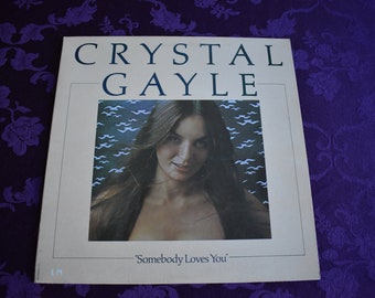 Vintage 1975 Crystal Gayle Somebody Loves You Album Record, Folk Record, Country Record, Vinyl Record, Crystal Gayle Music, Crystal Gayle
